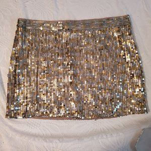 Abercrombie Fitch Gold Sequin Mini Skirt